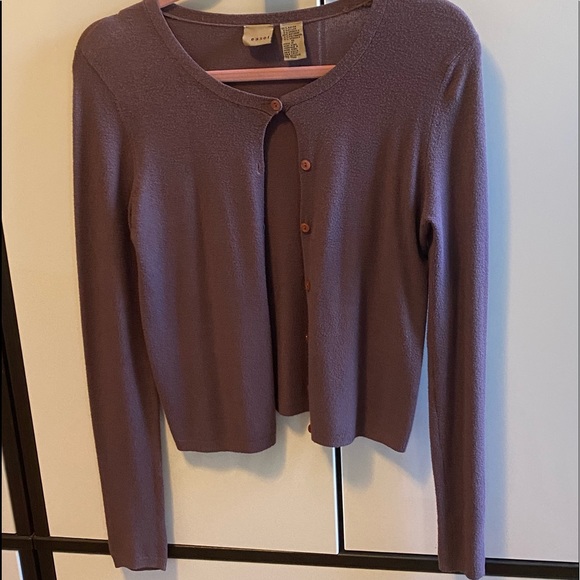 Vintage Plum Colored Easel Anthropologie Cardigan - Picture 10 of 14